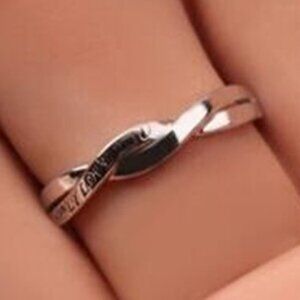 💥 New Lovers Ring Two Lines Twisted CZ Wedding Men Ring, GPMB1438